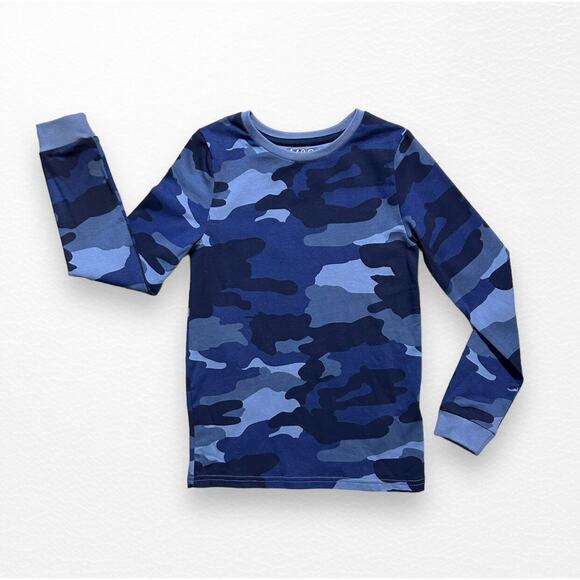 Marks & Spencer Blue Camo PJ Top, Size 7/8 - Picture 6 of 7